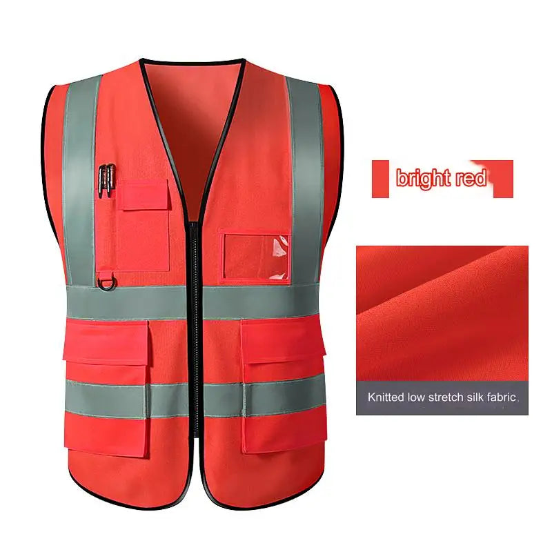 Highlight Reflective Straps Motorcycle Cycling Night Security Running Safety Vest High Visibility Reflective Safety Jacket XXL