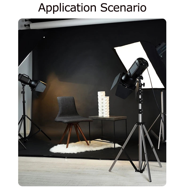 Selens 2.2M Stainless steel C-Stand Photo Studio Kits Light Stand Tripod with 1/4with 3/8" Adapter For Photography Props