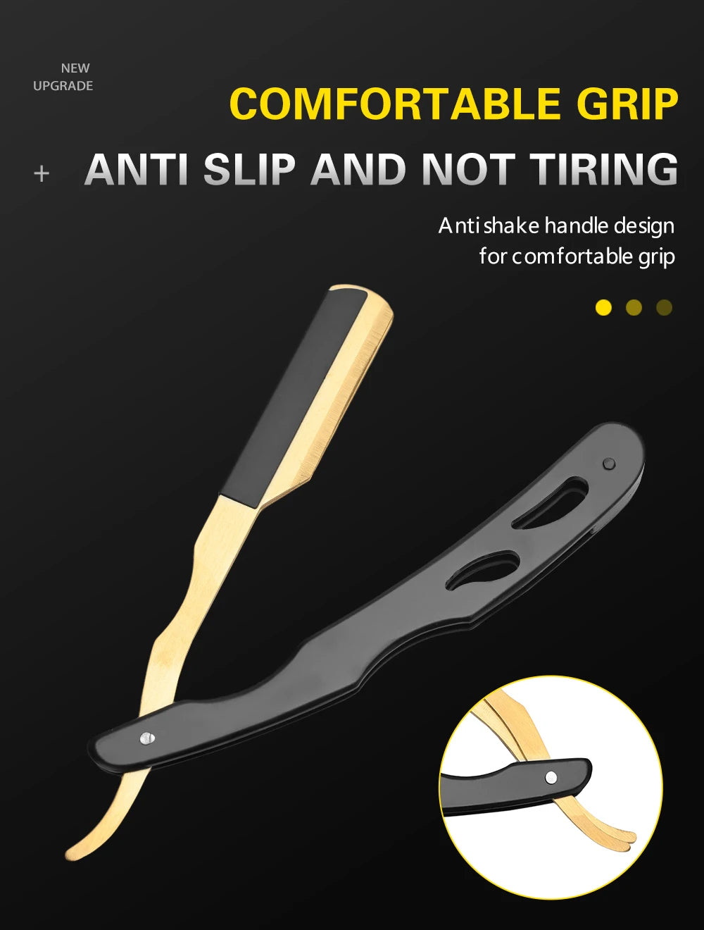 Professional Shaving Knife Manual Shaver Stainless Steel Shaver Rack Professional Straight Edge Razor Barber Beard Cutter