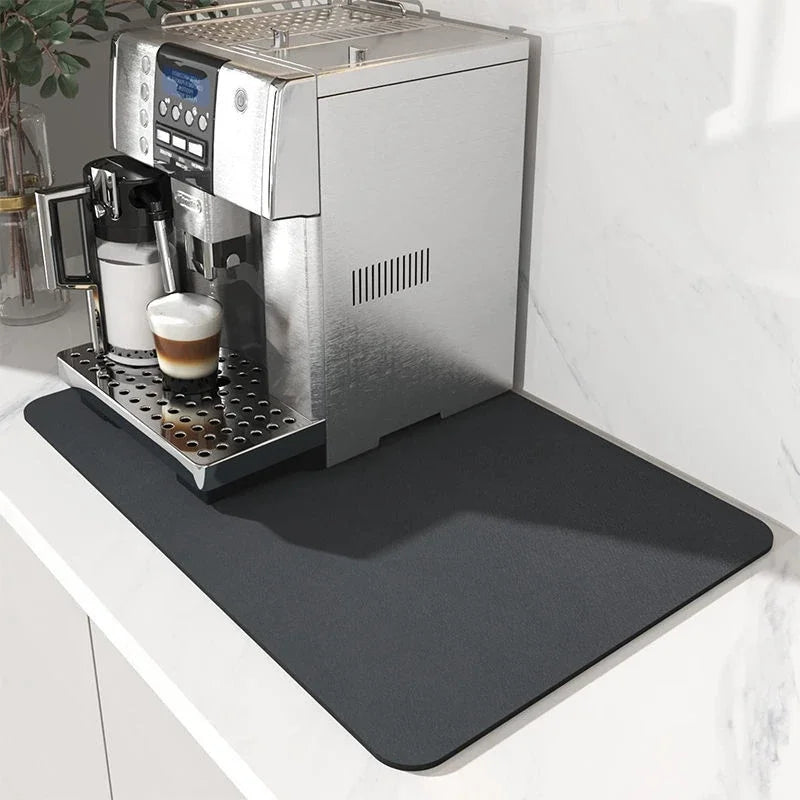1pc Solid Color Drying Mat Non-Slip Absorbent Mat Tableware Kitchen Counter Drain Mats Placemats For Table