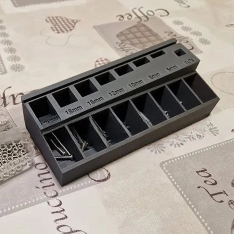 M3 Bolt Sorter, Bolt/Screw Length Sorter Tray With 7 Measuring Slots, 3D Printed M3 Screw Sort Tray For Precision Organization