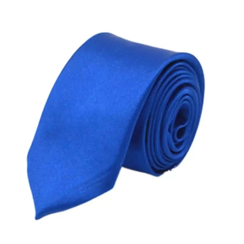 Simple And Casual 5CM Black Tie Men's Formal Business Narrow Edition Wedding Students Fashion Solid Color Tie