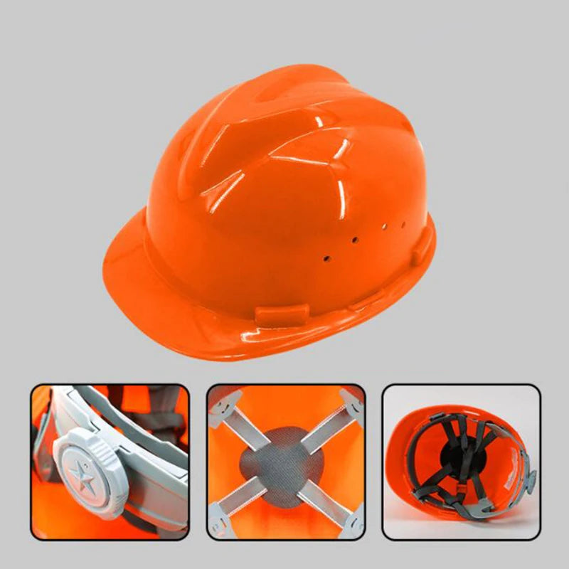 Hard Hat Cap Style with 4 Point Ratchet Suspension Construction Safety Helmet, Impact Resistance, High Strength Hard Hat