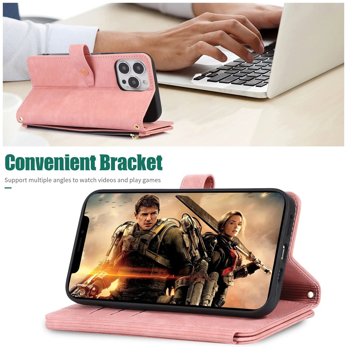 Crossbody Lanyard Card Slot Wallet Flip Case for iPhone 15 14 13 12 11 Pro Max Mini X XS 8 7 Plus SE 2020 2022 PU Leather Cover