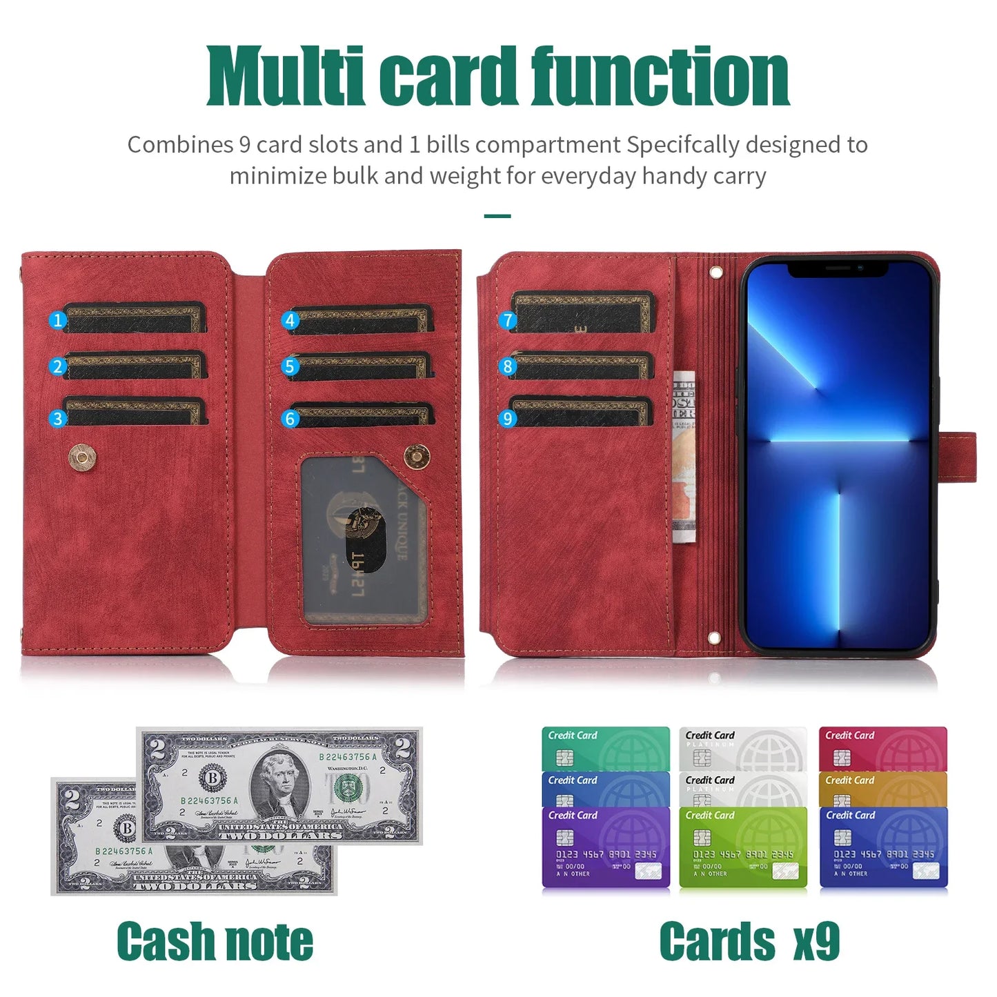 Crossbody Lanyard Card Slot Wallet Flip Case for iPhone 15 14 13 12 11 Pro Max Mini X XS 8 7 Plus SE 2020 2022 PU Leather Cover