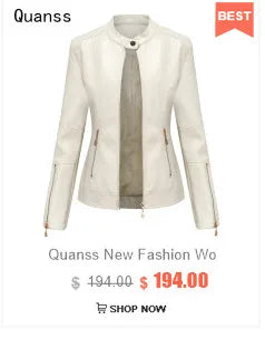 New In 2024 Spring Autumn Women's Pu Leather Jacket Fashion Casual Streetwear Coats Office Lady Black Zipper Jackets Outerwear