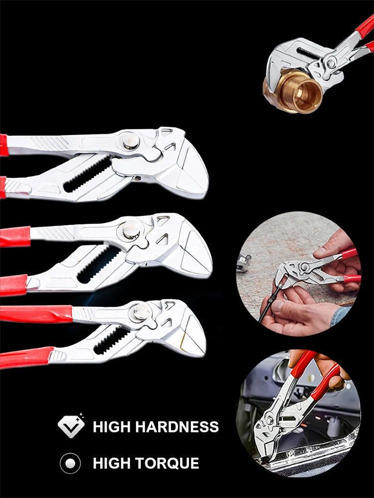 Water Pipe Pliers 10 inch Wrench Eagle Beak Pipe Pliers Multi-function Adjustable Spanner Press Clamp Large Opening Plumbing