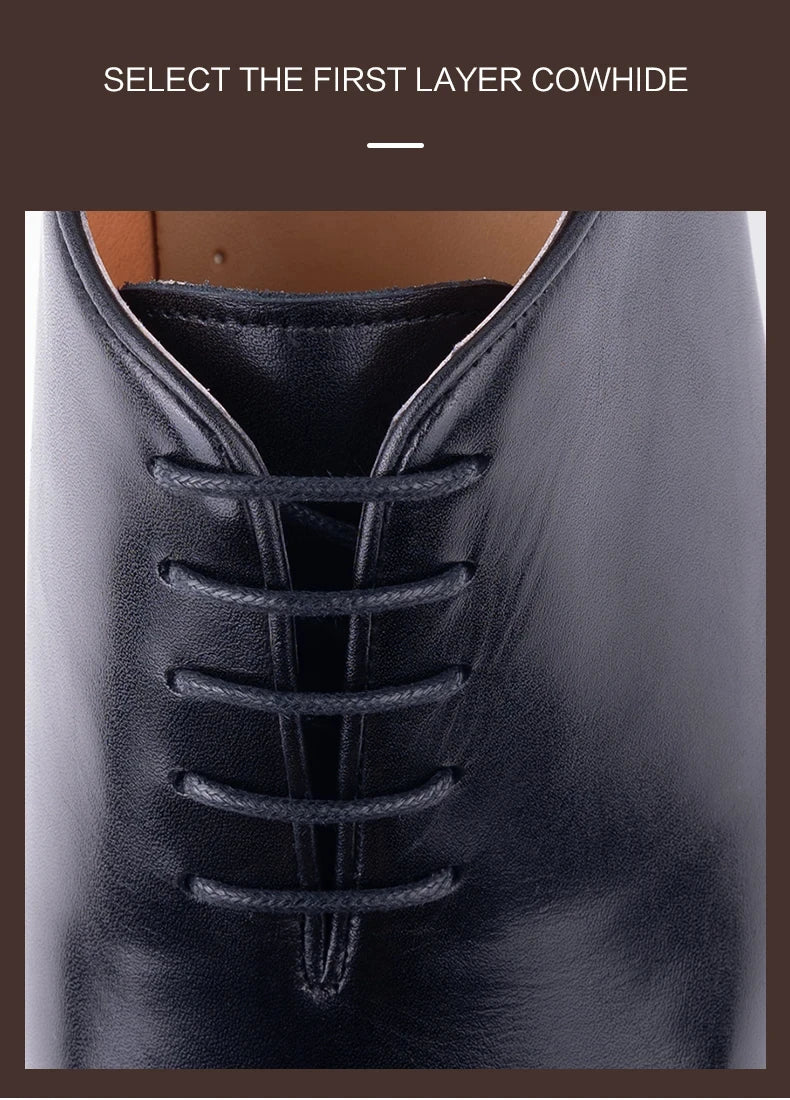 New 2024 Successful Men's Leather Shoes High Quality Handmade Oxford Casual Business Office Work Shoes For Gentleman Lace Up Comfortable