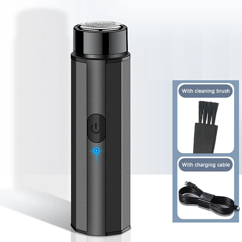 Portable Mini Electric Shaver For Men Electric Razor Beard Knife USB Charging Men's Shavers Face Body Razor Shaving Machine buy one and get Free laptop stand free shipping