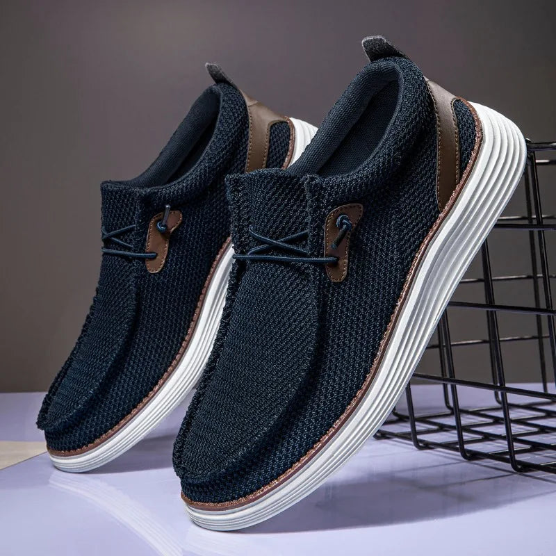 Men's Comfortable Loafers Shoes Durable Shoelace Cushioned Anti-Slip Sole Perfect for Work Trave Shoesl and Leisure shoes