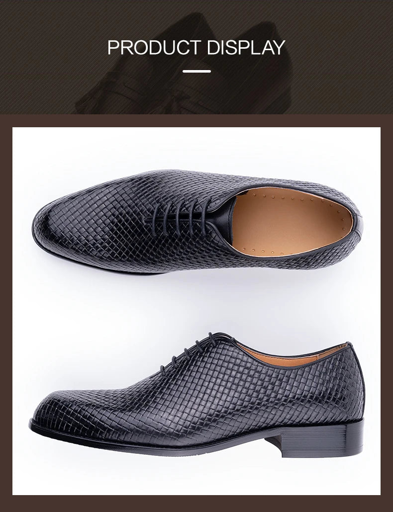 New 2024 Luxury Shoes for Men 2023 Oxford Genuine Leather Shoes New Model Formal Lace Up Dress Wedding Office Business Shoes for Men