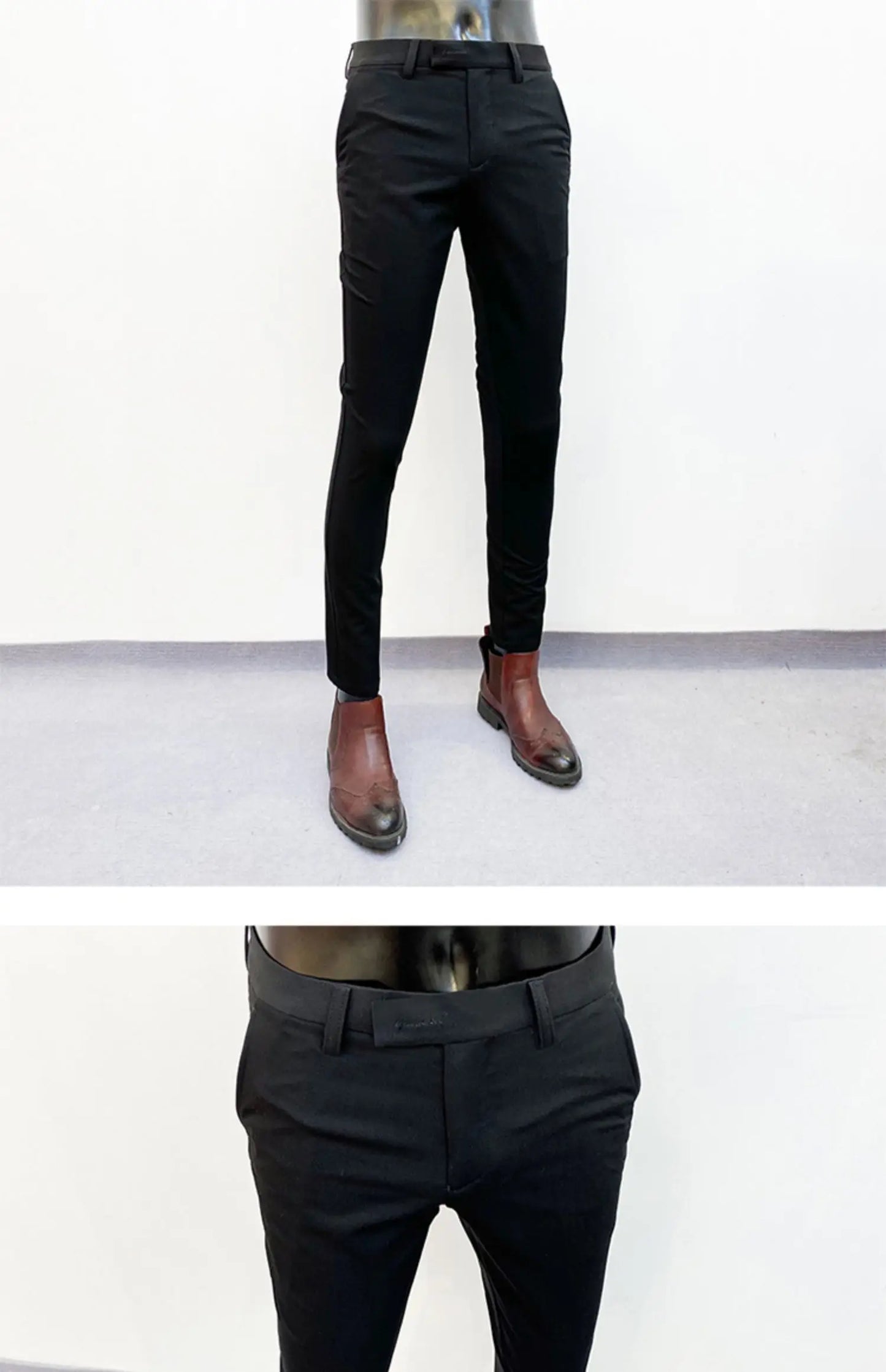 Men Suit Pants Formal Trousers Pantalone Hombre Stretch Slim Solid Color Casual Dress Full Length Pants Fashion New Men Clothing- FREE Laptop Stand is offer if you buy a pant