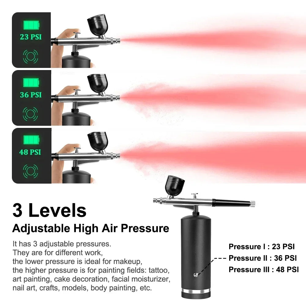 Nail Airbrush Portable Airbrush With Compressor Painting Air Brush Mini Compressor Paint gun For Nail Art Paint Crafts Modeling