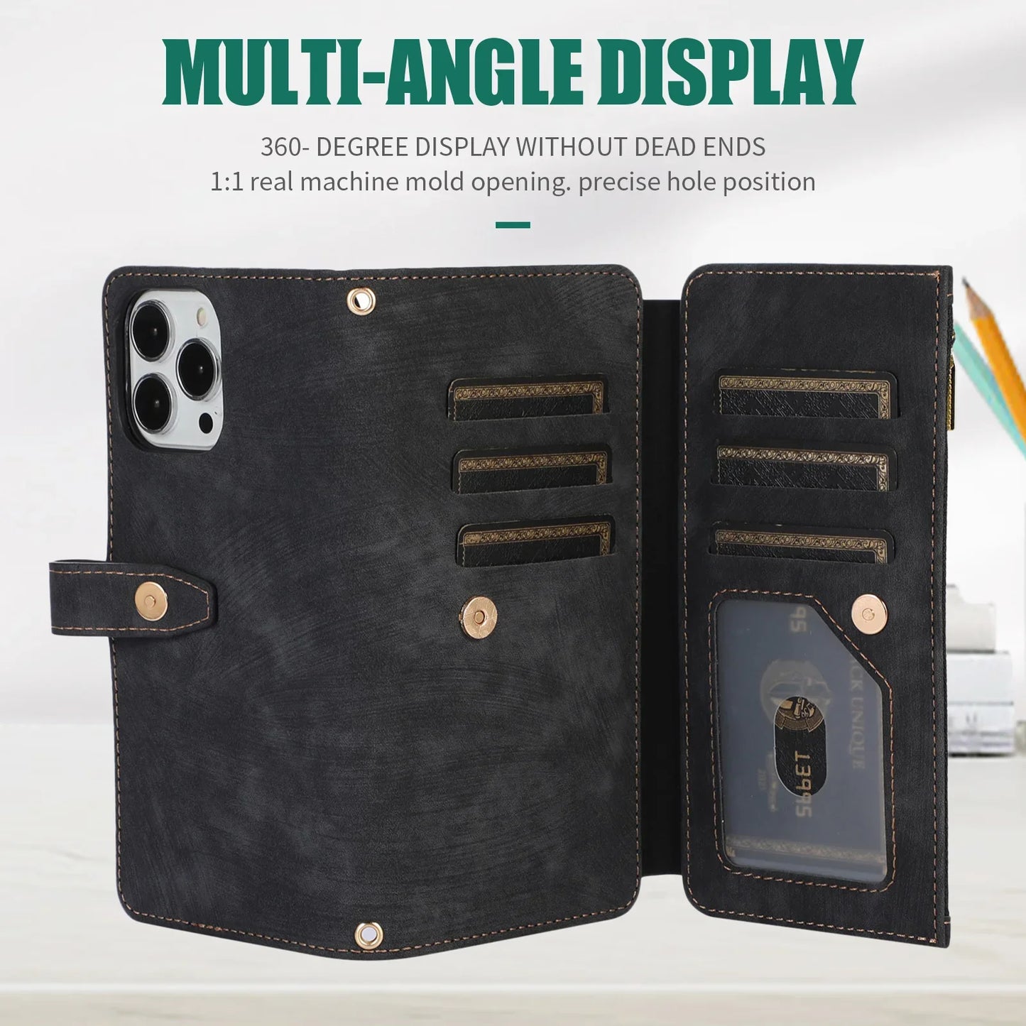 Crossbody Lanyard Card Slot Wallet Flip Case for iPhone 15 14 13 12 11 Pro Max Mini X XS 8 7 Plus SE 2020 2022 PU Leather Cover