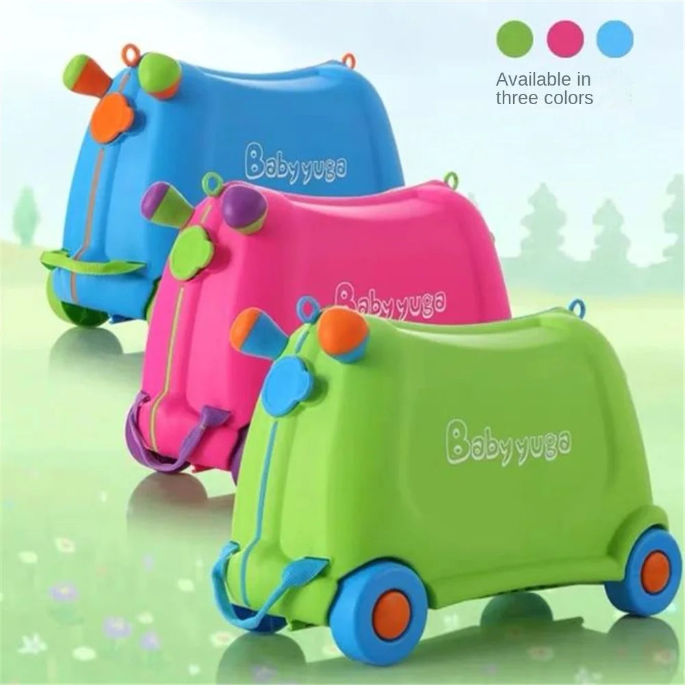 Cute Kids Toy Motorcycle Shape Rolling Suitcase Children Ridding Luggage Trunk Trolley case Boys Girls Travel Suitcases