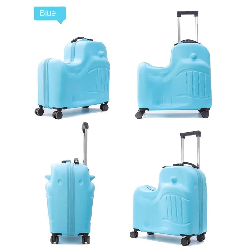 Lovely Snail Luggage Can Be Mounted Children's TrolleyBox Female Universal Wheel 20 "24" Suitcase Travel Trailer Aluminium Alloy