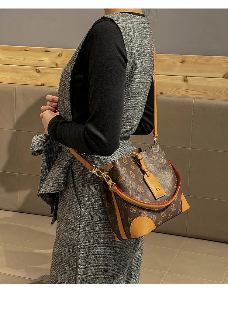 Light luxury brand handbag 2024-2025 new autumn and winter high-end fashion designer bucket bag, single shoulder crossbody bag FREE SHIPPING