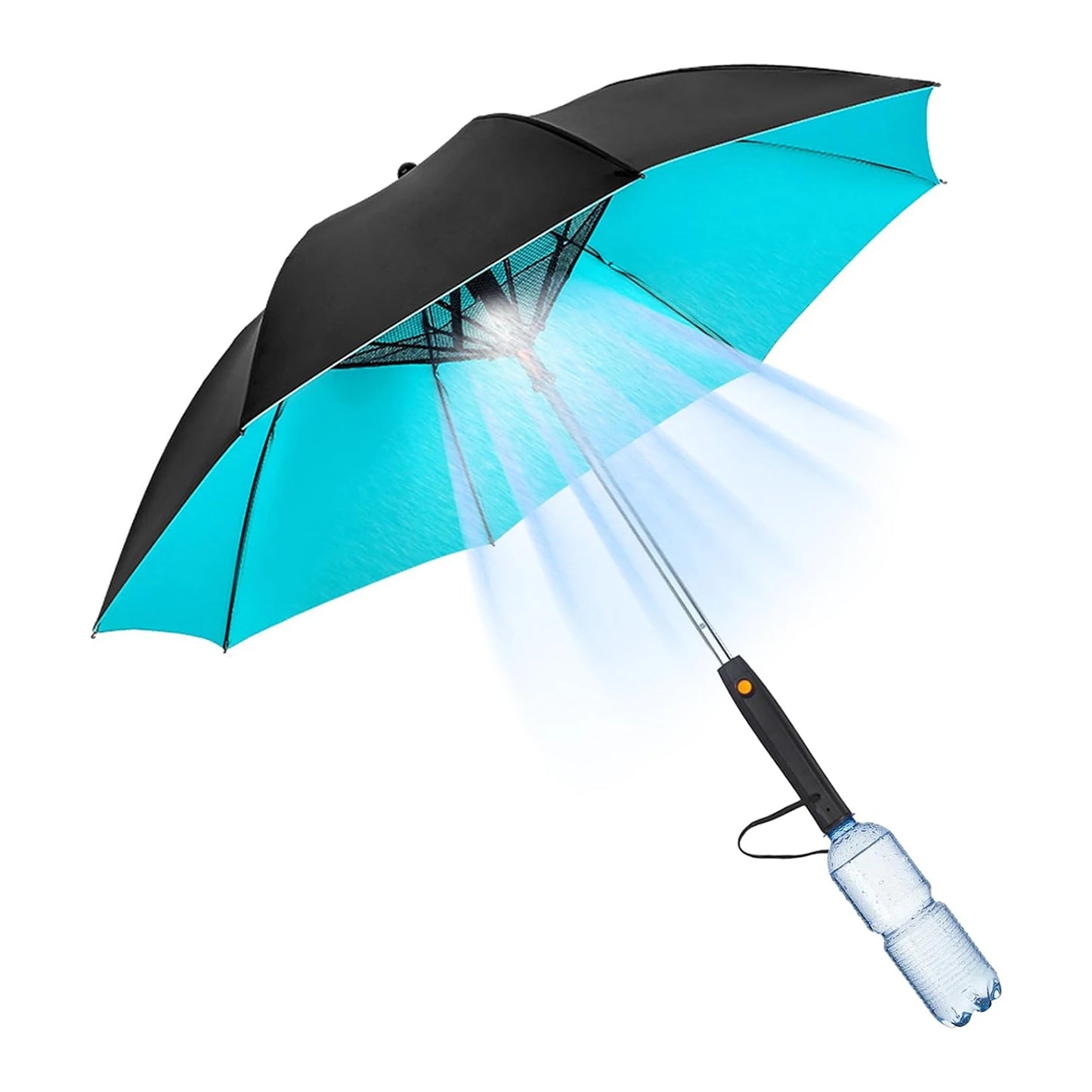 Portable Umbrella 2025 With Fan Misting UV Sun Umbrella Safety Isolation Mesh Super Wind Power Battery & USB Rechargeable Powered