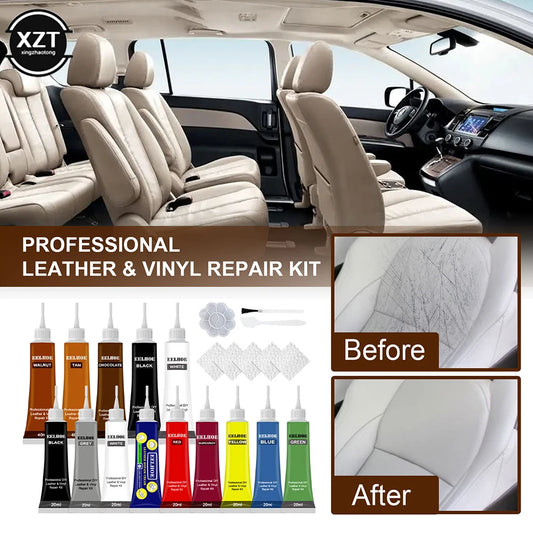 20/40/50ml Advanced Car Leather Repair Gel Repairs Burns Holes Gouges for Car Seat Sofa Scratch Restoration Cracks Tool Cleaner