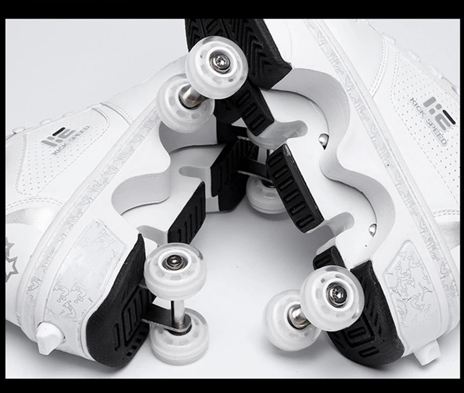 Roller Skates Running Sneakers Women's Roller Skates Adult Children Unisex Roller Skates Transformer Parkour Shoes 4 Wheels