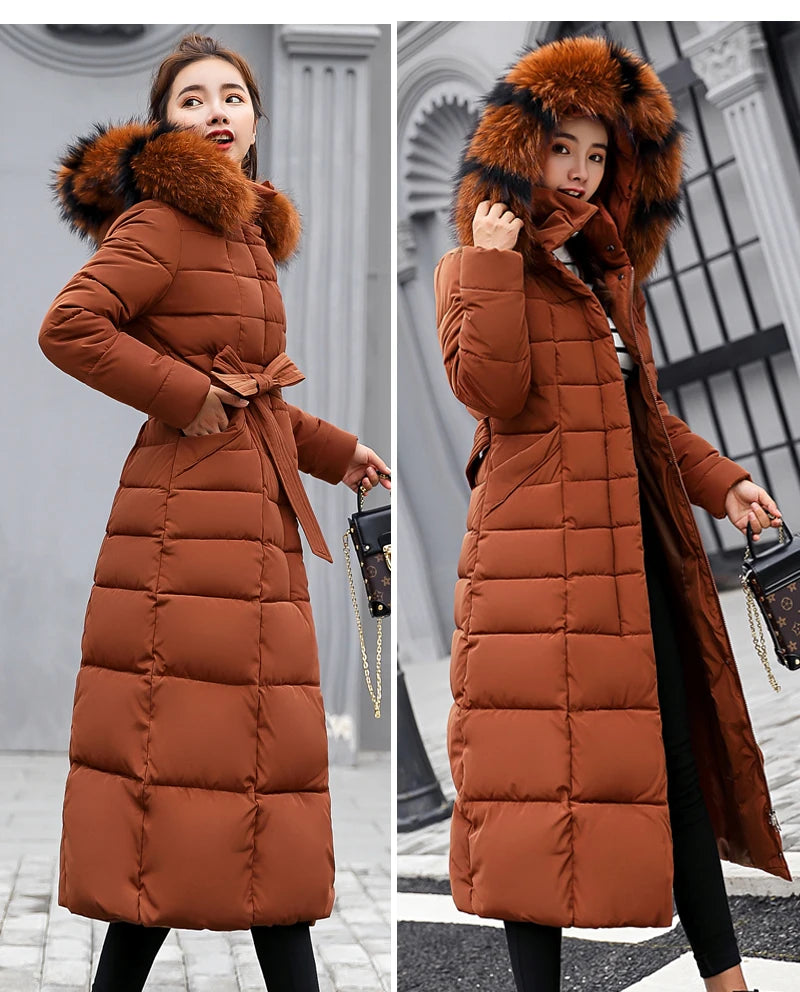 2024 - 2025  New Arrival Fashion Slim Women Winter Jacket Cotton Padded Warm Thicken Ladies Coat Long Coats Parka Womens Jackets