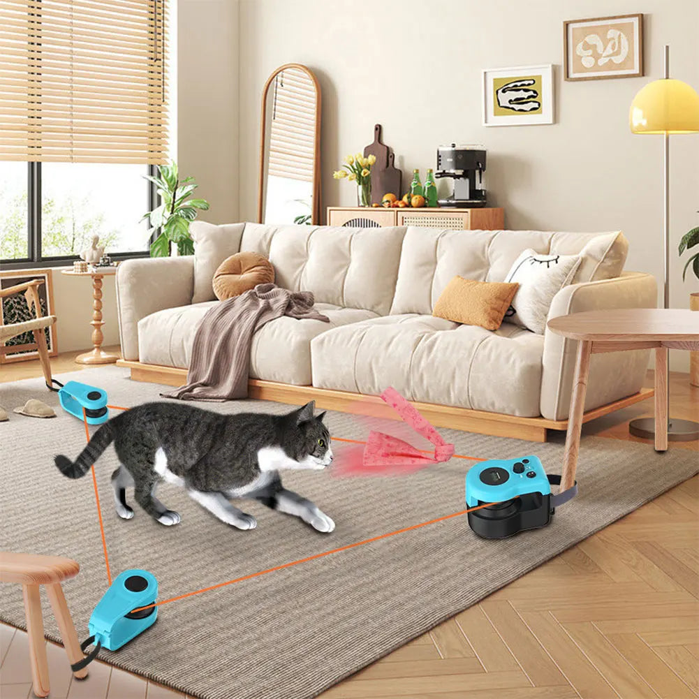 Interactive Cat Toy Chase Run Exercise Mental Stimulation Cat Treadmill Adjustable Speed Kitten Toy for Bored Kitten Puppy Play