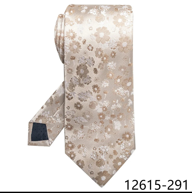 100% Silk Brand Tie Men High Grade Hot sale Woven Silk Gravatas Beige Suit Accessories Men Polka dot  Easter Day Necktie Cravate