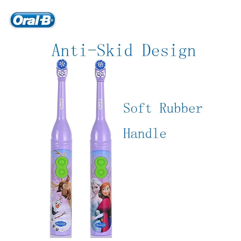 Oral B Children Electric Toothbrush for Kids Ages 3+ Soft DuPont Bristles 7200 Times Rotation Min Dual Clean AA Battery Princess