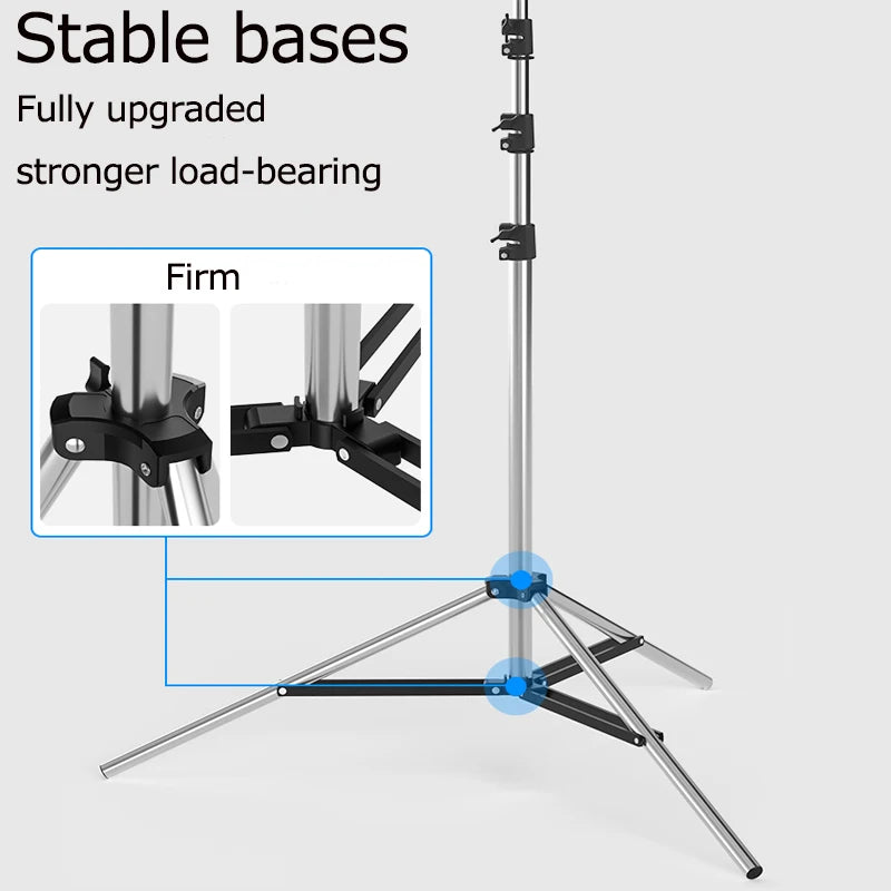 Selens 2.2M Stainless steel C-Stand Photo Studio Kits Light Stand Tripod with 1/4with 3/8" Adapter For Photography Props