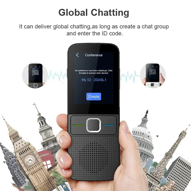 AMAZONY 2024 Smart Voice T10 Translator Machine 137 Multi Languages in Real Time Online Instant Off Line Translation AI Learning Conversion