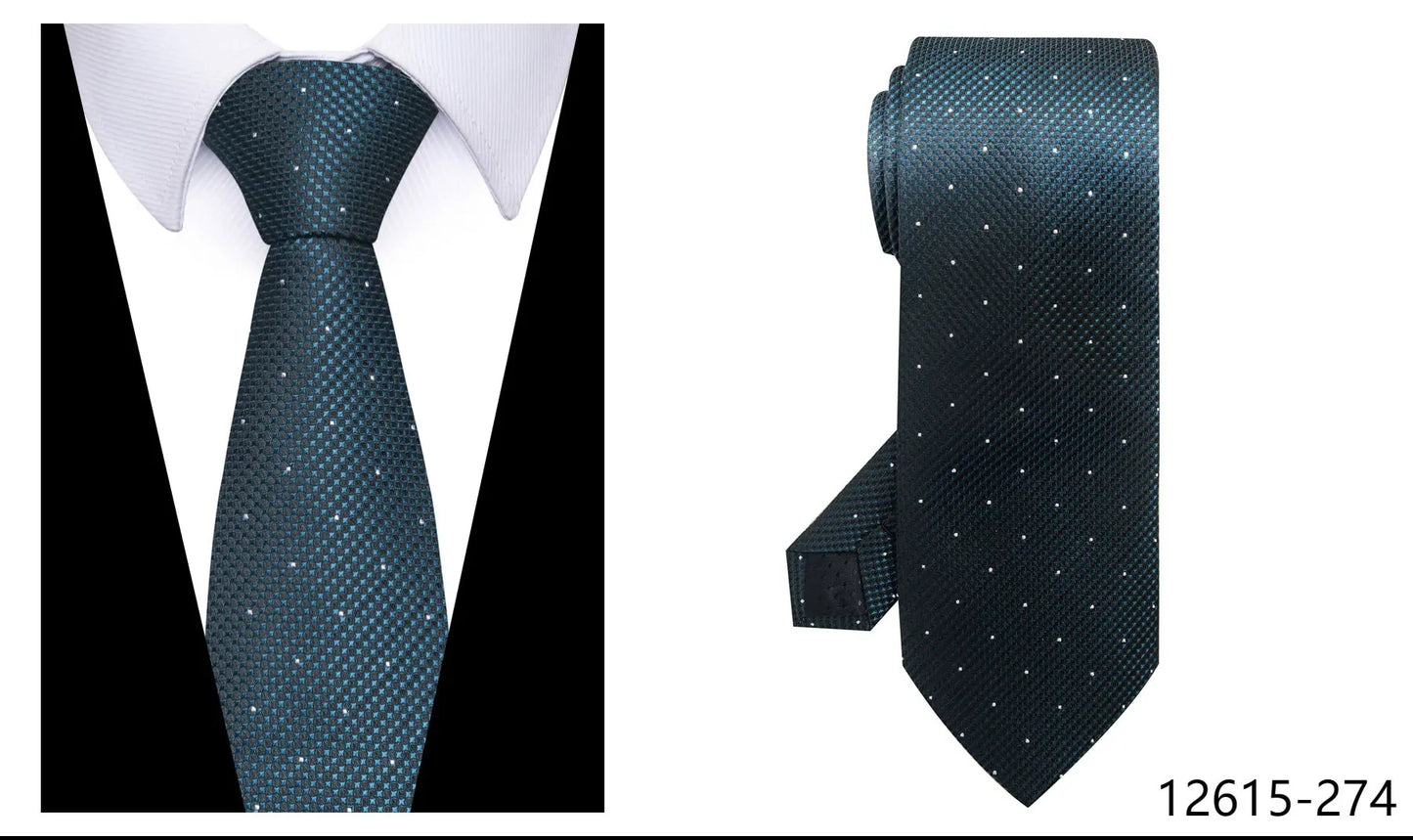 100% Silk Brand Tie Men High Grade Hot sale Woven Silk Gravatas Beige Suit Accessories Men Polka dot  Easter Day Necktie Cravate