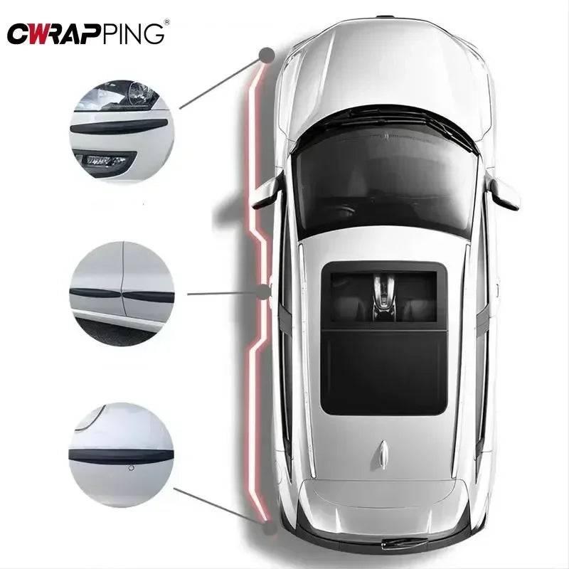 6/4 Piece Car Anti-collision Protection Strip Auto Front Rear Bumper Corner Protector Guard Decoration Strip for Car Accessories