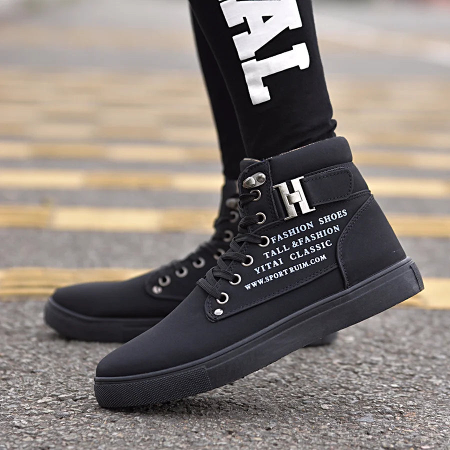 New Arrival Men's High Top Casual Shoes Spring/Autumn High Top Sneakers High Quality Retro Fashion Men Boots Zapatillas Hombre
