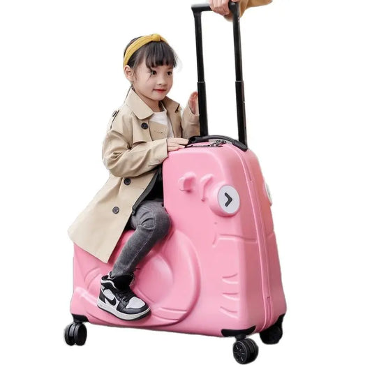 Lovely Snail Luggage Can Be Mounted Children's TrolleyBox Female Universal Wheel 20 "24" Suitcase Travel Trailer Aluminium Alloy