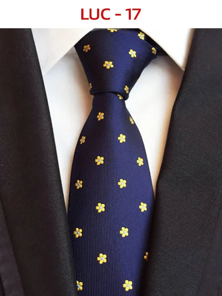 8cm Men's Tie Silk Plaids Floral Luxury Necktie Striped Ties For Men Business Formal Dresses Wedding Accessories Boy Tie