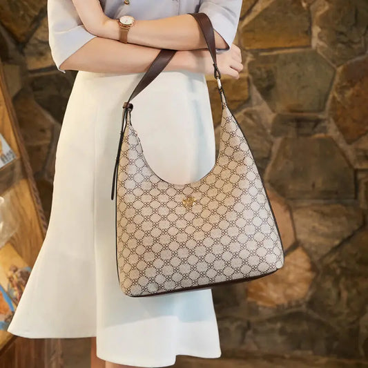 Brand New collection 2024 - 2025 Vintage Large Capacity Prints Shoulder Bags PVC Shopping Tote Bags for Women Fashion Handbags Casual Commuter Underarm Bags FREE SHIPPING