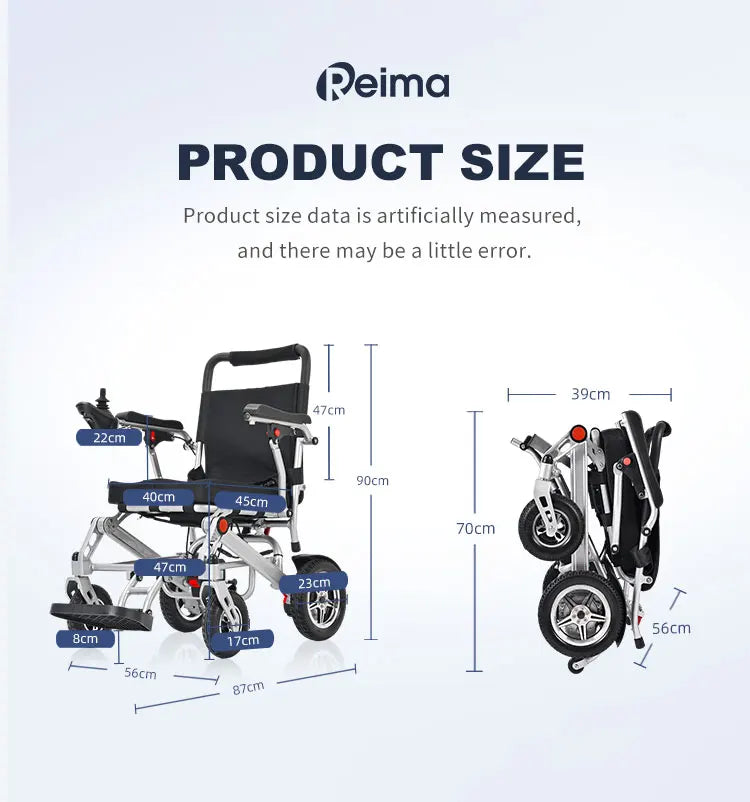 Seniors Disabled Elderly Nursing Health Care Products Khaki Folding Transport Electric Wheelchair with Arms Removable Footrest