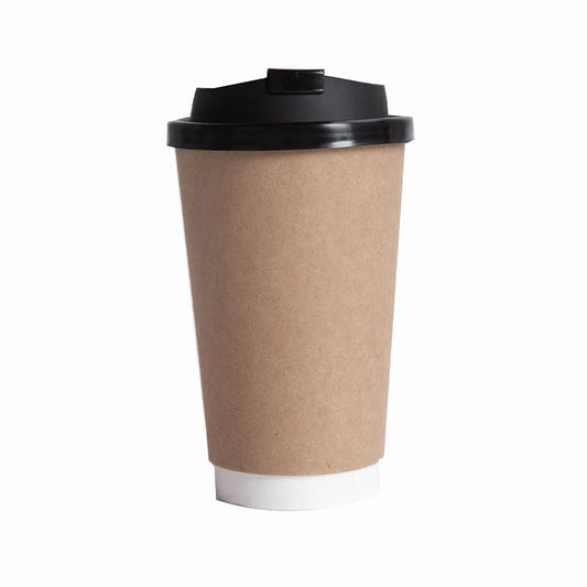 100pcs/pack 4/8/12oz Disposable Coffee Cup Kraft Paper Cup Double Layer Paper Cup Hot Drink Cup Accept customization