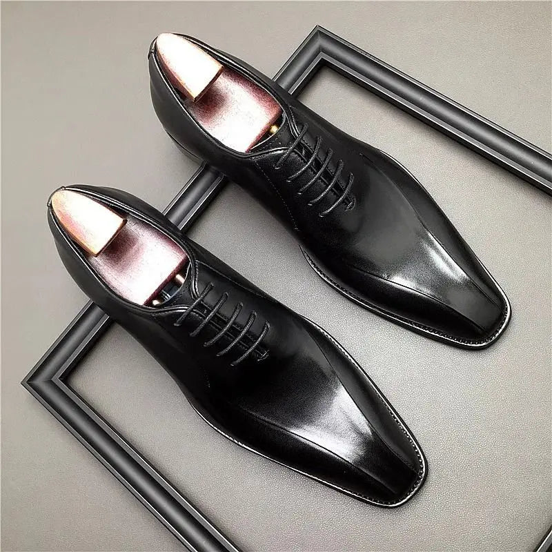 2025 - 2026 Formal Business Leather Men British Style Casual Thick Sole Height Increasing Commuting Wedding Groom Derby Shoes