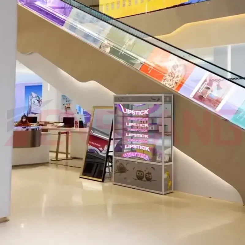 Our New collection 2025 Indoor/Outdoor hot sale flexible led window P6 film sheets led film water stickiness flexible tv Transparency up to 90% crystal