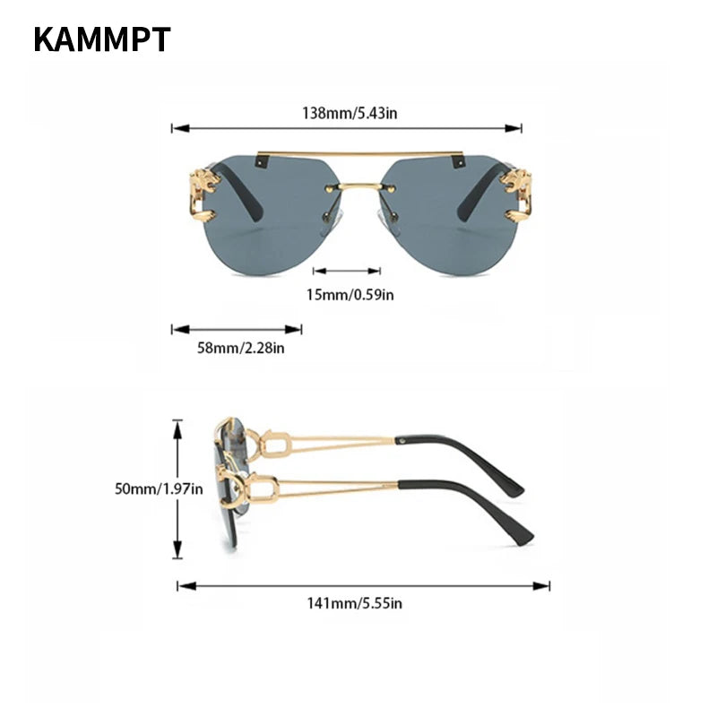 SUMMER sUMMER KAMMPT Sunglasses Men Women Trendy Pilot  UV400 Eyewear