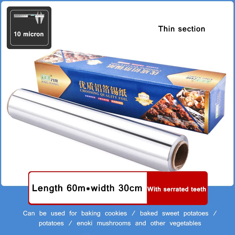 BBQ Aluminum Foil Oven Home Economical Packaging Air Fryer Tin Foil Barbecue Meat Baking Tray Paper Kitchen Baking Grease Paper