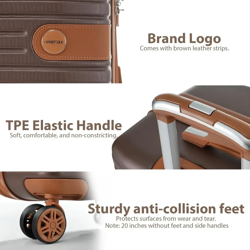 Hardshell Luggage Sets 4 piece Lightweight Suitcases With Wheels TSA Lock Expandable