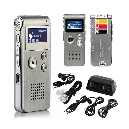 Mini Dictaphone 8GB 16GB 32GB Voice Audio Record Activated Spy Digital Sound Audio Recorder Mp3 Player With Headphones