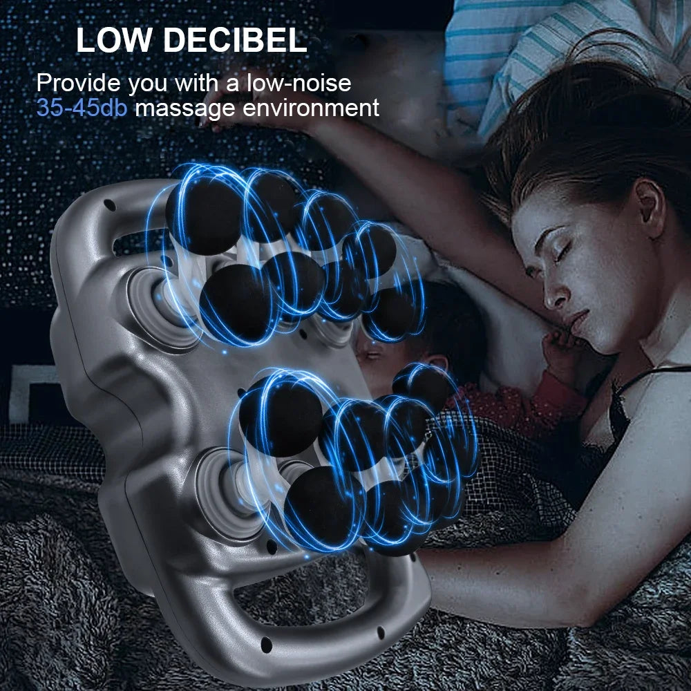 16 Heads Muscle Massage Gun, Full Body Massager 9 Modes & 99 Levels, Deep Tissue Percussion Massager Quiet Muscle Massage Gun