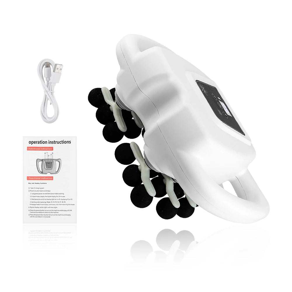 24-Head Fascia Gun 99 Levels Strength High-Frequency Vibration Body Massage Gun Back and Waist Massager Neck Shoulder masajeador