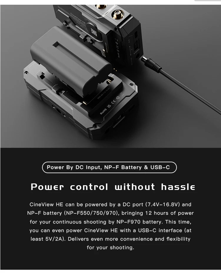 Accsoon CineView HE 2.4Ghz 5Ghz Dual Band Wireless Video Transmitter Receiver Multi-Spectrum Wireless Video Transmission System