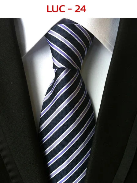 8cm Men's Tie Silk Plaids Floral Luxury Necktie Striped Ties For Men Business Formal Dresses Wedding Accessories Boy Tie