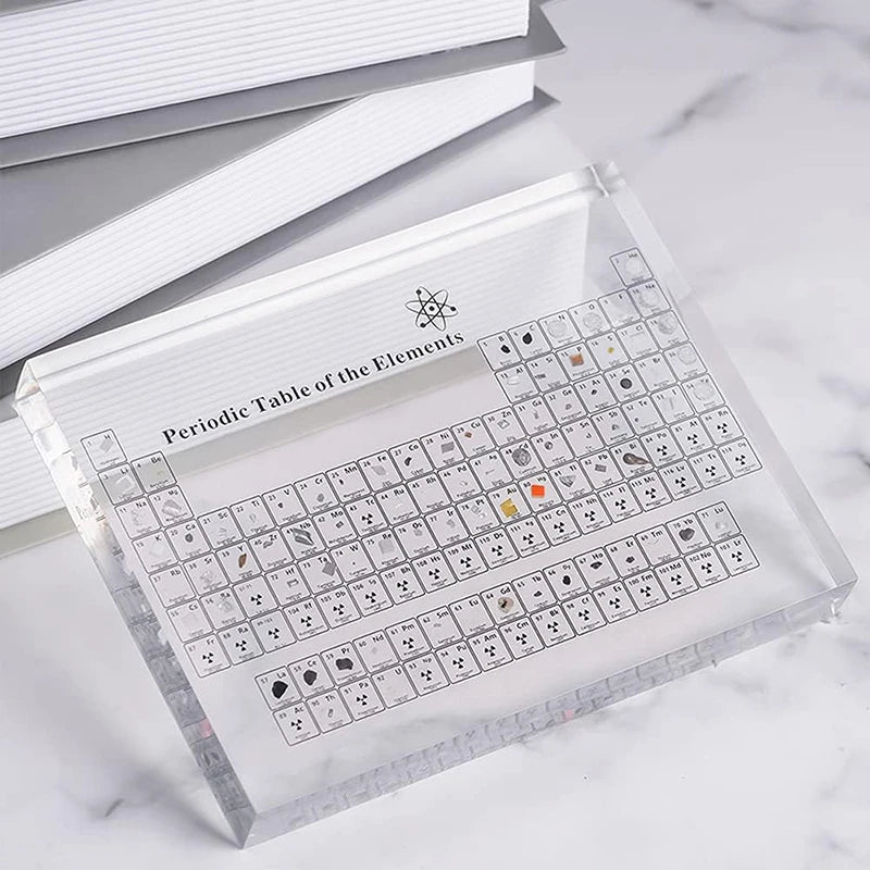 Exquisite Printing Acrylic Periodic Table Figurines Chemistry Chart Tool Physical Display Teaching Prop Creative Gift Desk Decor