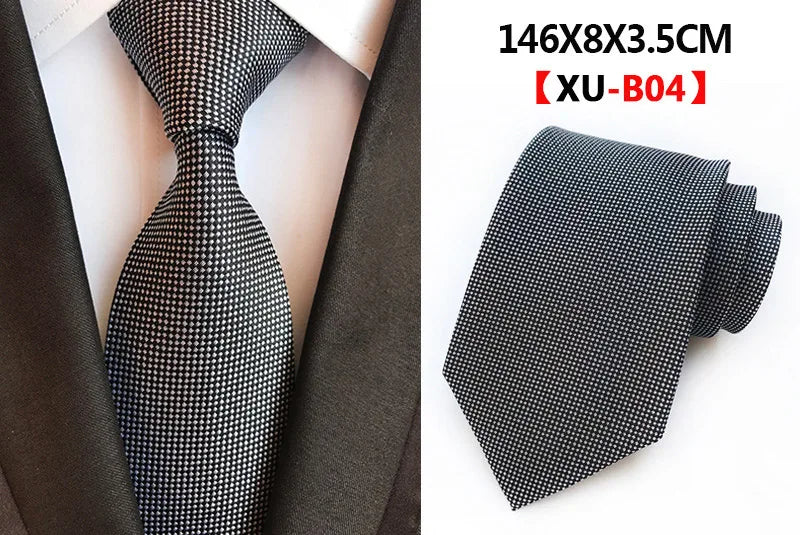Men's Fashion Tie 8cm Silk Classic Necktie Yellow Blue Plaid Striped Flower Ties Business Wedding Mans Neckwear Gift Accessories